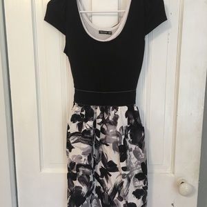 Black and white floral dress!